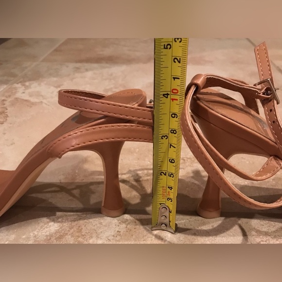 SHEIN Square Toe Tan/Nude Strappy Stiletto Heels - Size 6 - Picture 12 of 13